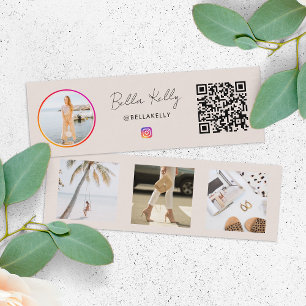 Carte De Visite Mini Flux de photos Instagram Médias sociaux QR Code ro
