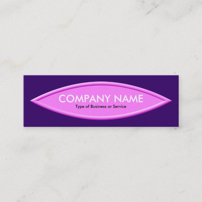 Carte De Visite Mini Forme de bateau II - Lt Magenta sur Dp Purple (Devant)
