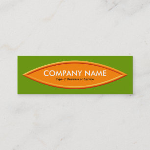 Carte De Visite Mini Forme de bateau II - Orange avec Avocado