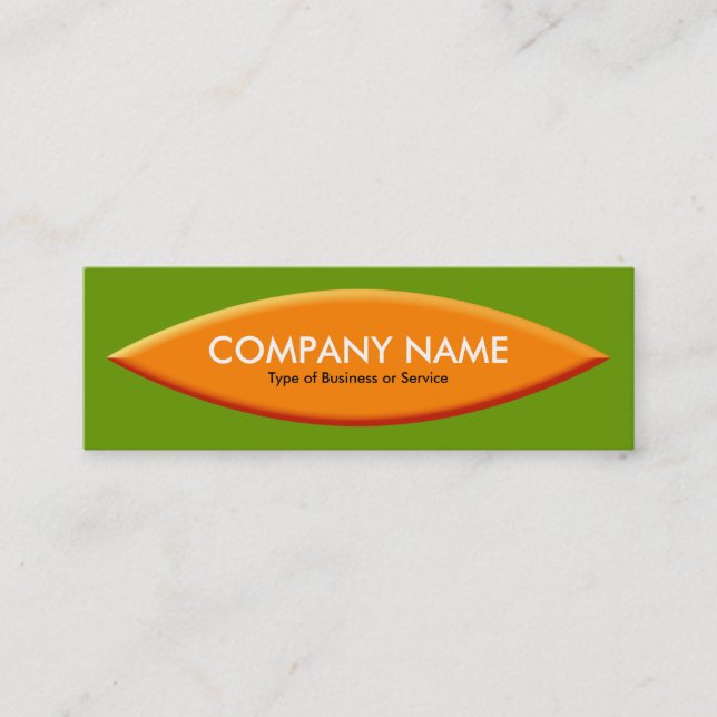Carte De Visite Mini Forme de bateau - Orange avec Avocado (Devant)