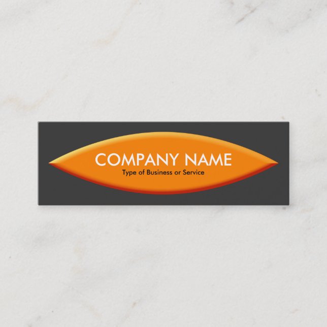 Carte De Visite Mini Forme de bateau - Orange avec gris foncé (Devant)