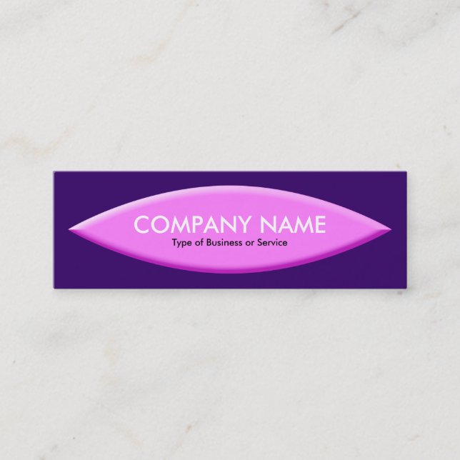 Carte De Visite Mini Forme du bateau - Lt Magenta sur Dp Purple (Devant)