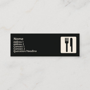 Carte De Visite Mini Fourchette et couteau - maigres