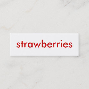 Carte De Visite Mini fraises