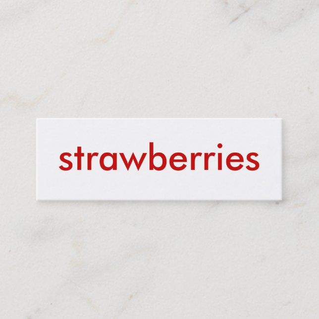 Carte De Visite Mini fraises (Devant)