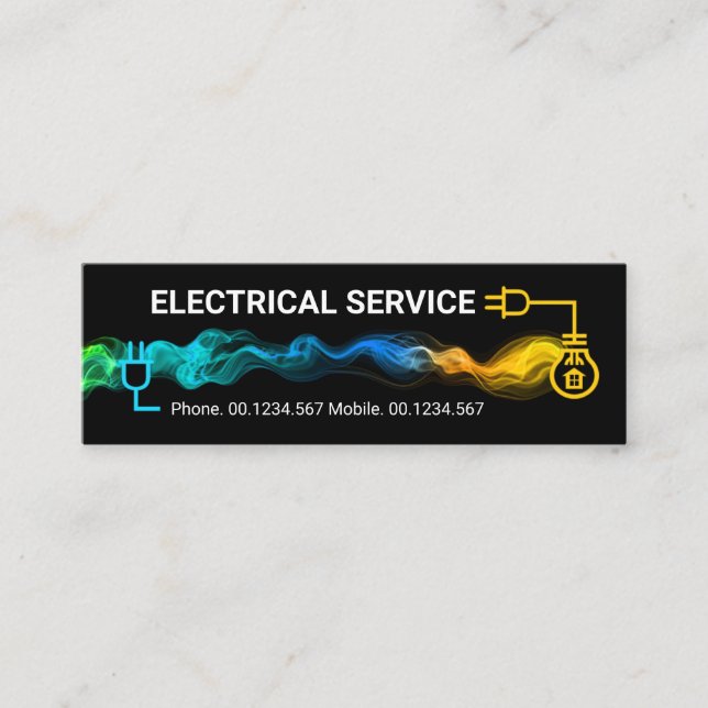 Carte De Visite Mini Frappe de foudre de circuit électrique créatif (Devant)