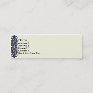 Carte De Visite Mini Frontière en verre souillé de crème de KRW