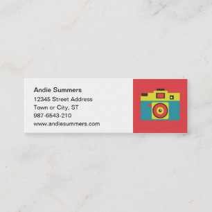 Carte De Visite Mini Fun Colorful CMYK Lomo Photographe de caméra