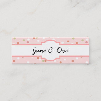 Carte De Visite Mini Gâteau de confettis • Givrage rose de Buttercream