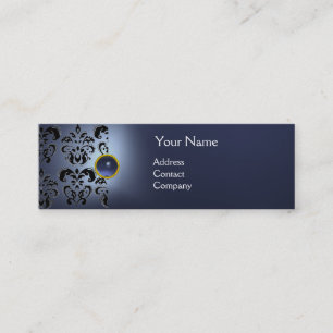 Carte De Visite Mini GEMME DE DAMAS CHIC MONOGRAMME violet