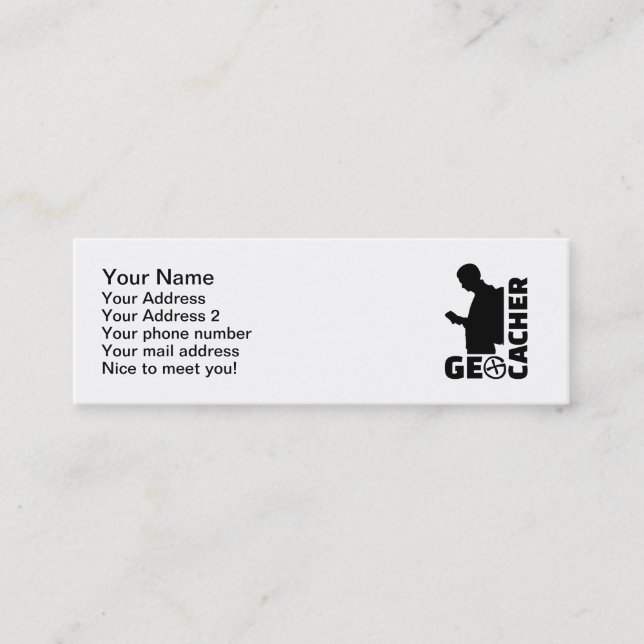 Carte De Visite Mini Geocacher (Devant)