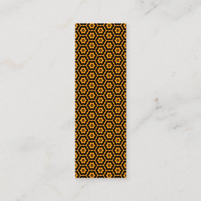 Carte De Visite Mini Géométrique 280514 (03) - Noir sur orange (Devant)