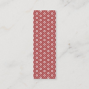 Carte De Visite Mini Géométrique 280514 (03) - Rouge rubis sur blanc