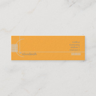 Carte De Visite Mini Géométrique orange - maigre