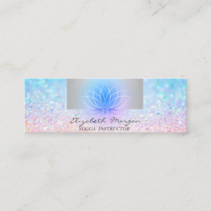 Carte De Visite Mini Girls Modern Professional, Bokeh Lotus Yoga