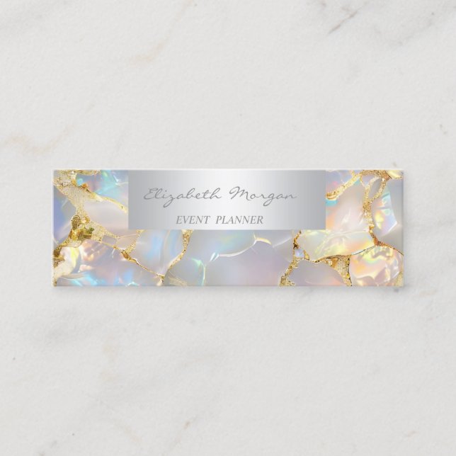 Carte De Visite Mini Girly Modern Professional Charming Opal Stone (Devant)