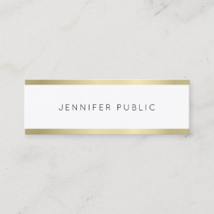 Carte De Visite Mini Gold Look minimaliste Plain Professional Moderne