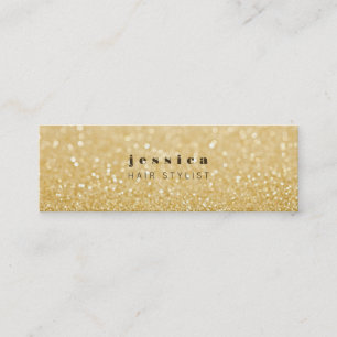 Carte De Visite Mini Gold Parties scintillant Contemporary Hair Stylist