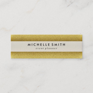 Carte De Visite Mini Gold Parties scintillant Lavish Deluxe