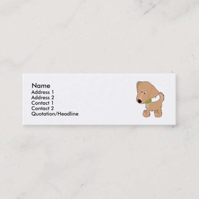 Carte De Visite Mini Golden retriever (Devant)