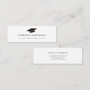Carte De Visite Mini Graduation 2024 Nom Moderne Grad Calling Card