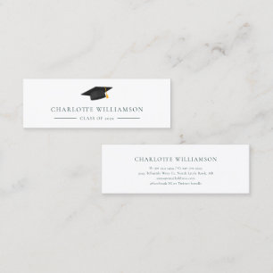 Carte De Visite Mini Graduation 2025 Nom moderne Appel