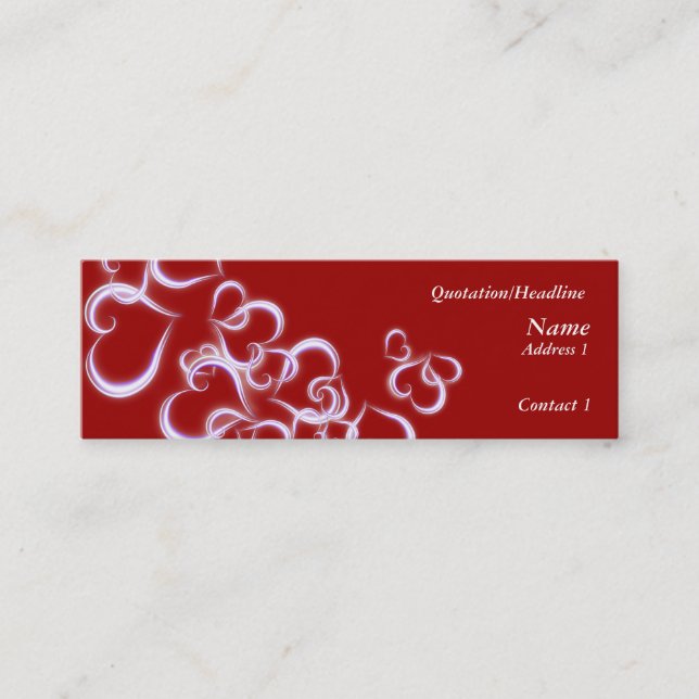 Carte De Visite Mini grand amour (Devant)