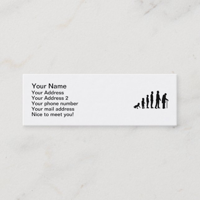 Carte De Visite Mini Grand-père d'évolution (Devant)