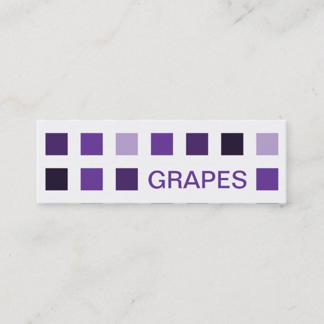 Carte De Visite Mini GRAPES (carrés mod) (Devant)