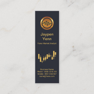 Carte De Visite Mini Graphique de l'indice de change Stock Élégance ble