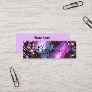 Carte De Visite Mini Gras violet & rose étoile galaxie vague