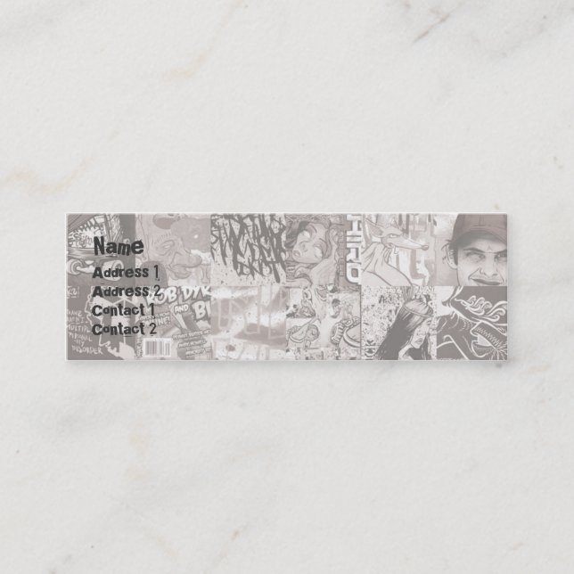 Carte De Visite Mini Grille - maigre (Devant)