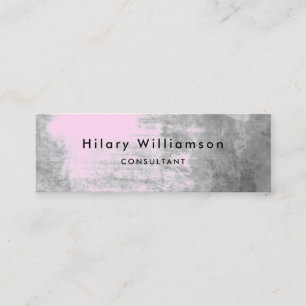 Carte De Visite Mini Gris Chic Pastel Pink Grunge
