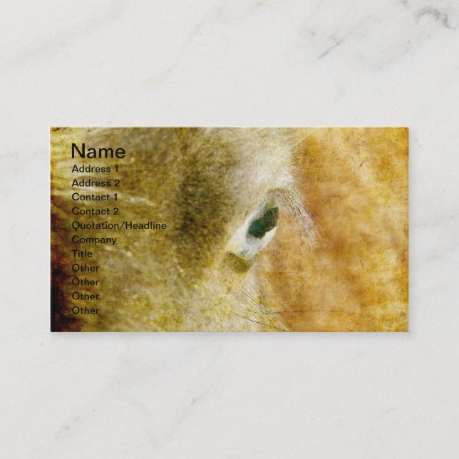 Carte De Visite Mini Grunge Filaire À Oeil Bleu (Devant)