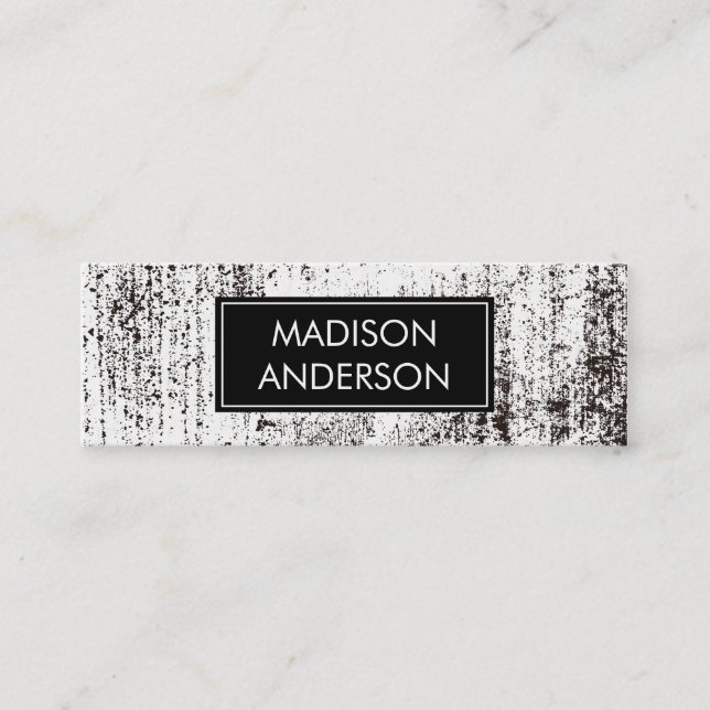 Carte De Visite Mini Grunge Noir (Devant)