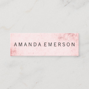 Carte De Visite Mini Grunge rose minimaliste