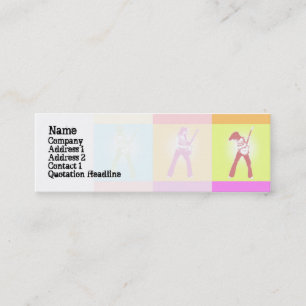 Carte De Visite Mini Guitare de paix - maigre