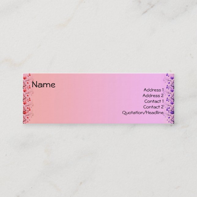 Carte De Visite Mini Guitare - maigre (Devant)