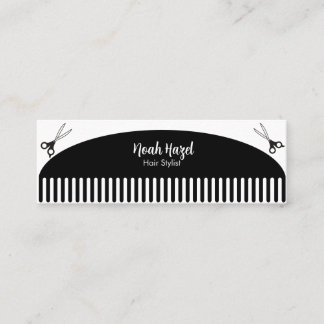 Carte De Visite Mini Hair stylist comb hair salon mini Business Card