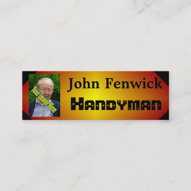 Carte De Visite Mini Handyman Modèle Petite entreprise Jardin de travai (Devant)