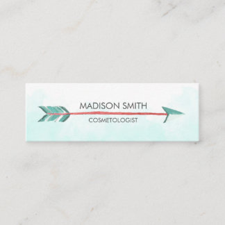 Carte De Visite Mini Hausse-flèche Turquoise tendance chic