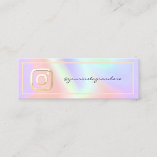 Carte De Visite Mini Holographie Instagram moderne