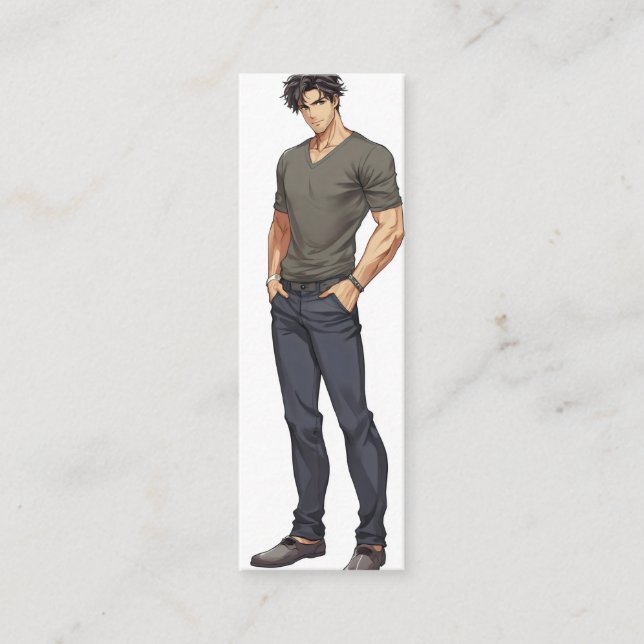 Carte De Visite Mini Homme Anime Beau Zaddy (Devant)