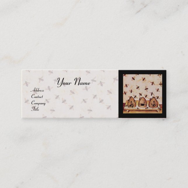 CARTE DE VISITE MINI HONEY BEE, MAINTIEN DE L'OEUVRE, APIARISTE DE L'OE (Devant)