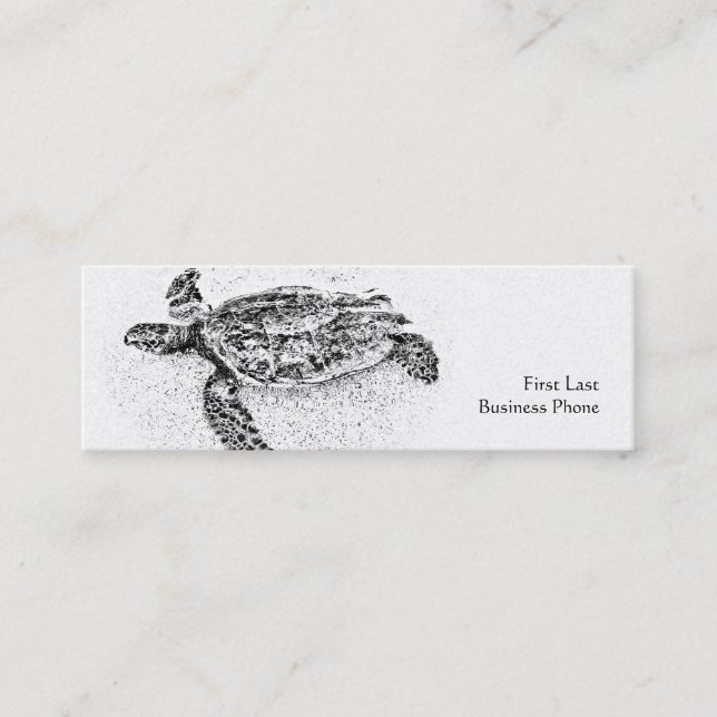 Carte De Visite Mini Honu - tortue de mer hawaïenne (Devant)