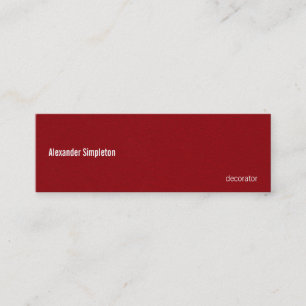 Carte De Visite Mini Huile peinte sembler la texture rouge en métal