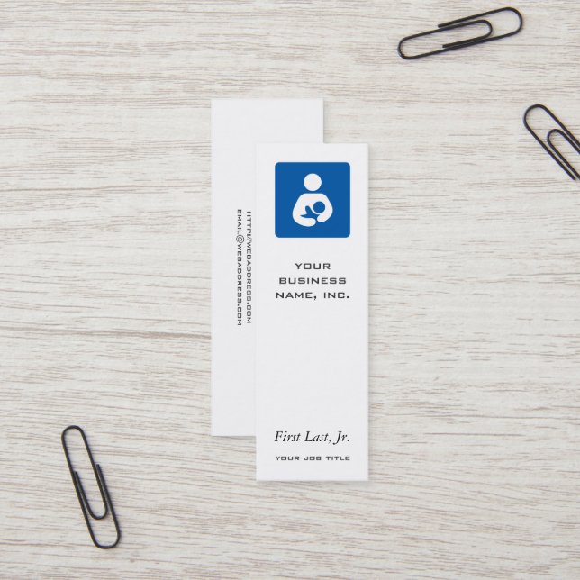 Carte De Visite Mini Icône de allaiter/soins (Devant/Arrière en situation)