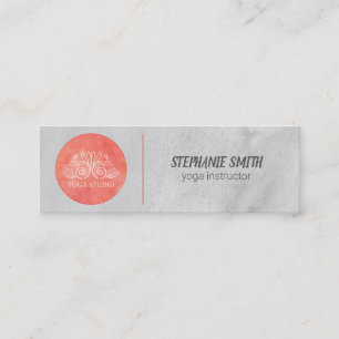 Carte De Visite Mini Icône Yoga   Aquarelle