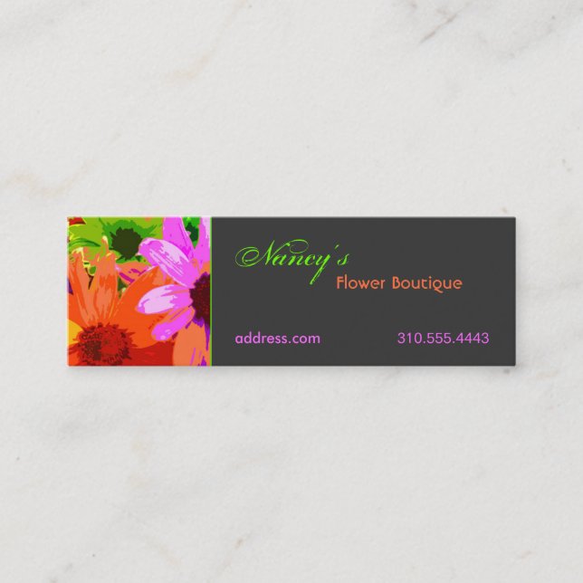 Carte De Visite Mini II floral (Devant)