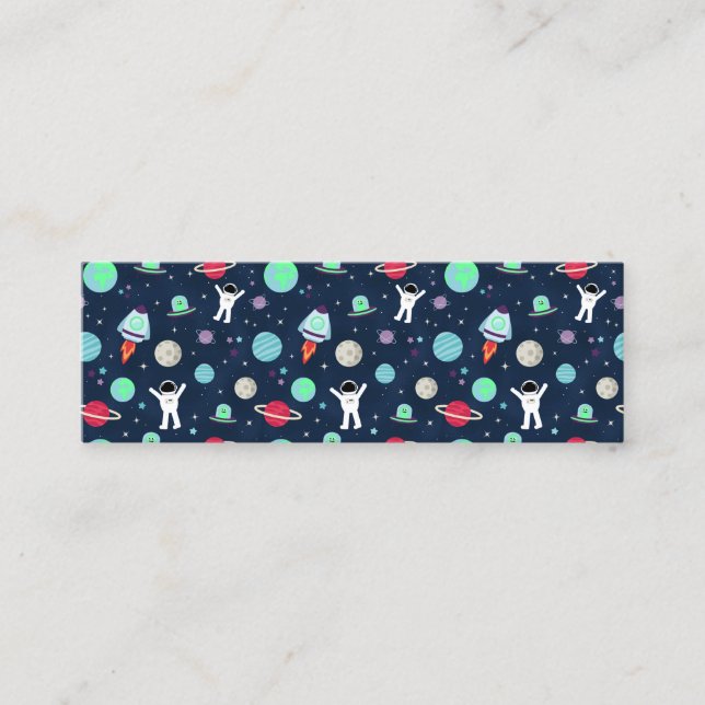 Carte De Visite Mini Illustration de motif spatial (Devant)